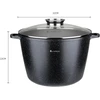 EliteHoff marmurinis aliuminis puodas su dangčiu, 15 l, 32 cm, indukcijai, juodas