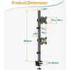 ELIVED vertikalus laikiklis 2 monitoriams 13–32 col., VESA, iki 8kg, EV4012