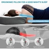 Elviros ergonominė kaklo pagalvė iš atminties putų, reguliuojamo aukščio, FEL10000986WH