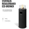 Enders dujinis lauko židinys su LED apšvietimu, 224 cm, juodas/sidabrinis, Nova LED L