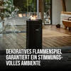 Enders dujinis lauko židinys su LED apšvietimu, 224 cm, juodas/sidabrinis, Nova LED L