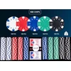 Engelhart pokerio rinkinys metalinėje dėžėje 500 vnt. 11,5 g žetonų kortos kauliukai 320915