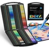 ENMY akrilinių žymeklių rinkinys, 80 spalvų, teptuko antgalis, ENMYXXHes01-80