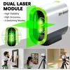 Enventor kryžminis žalias lazerinis nivelyras 25 m, IP54, 01-Vert-chargement Usb