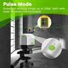 Enventor kryžminis žalias lazerinis nivelyras 25 m, IP54, 01-Vert-chargement Usb