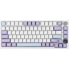 EPOMAKER Ajazz AK820 Pro belaidė 75% mechaninė žaidimų klaviatūra su TFT ekranu, RGB, BT 5.1/2.4 GHz, USB-C, balta–violetinė
