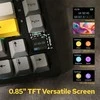 EPOMAKER Ajazz AK820 Pro bevielė mechaninė klaviatūra, RGB, TFT ekranas, pilka
