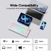 EPOMAKER AJAZZ AK820 V2 mechaninė žaidimų klaviatūra, 75% QWERTY, RGB, bevielė, Hot-Swap, balta