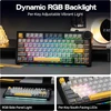 Epomaker AK820 V2 belaidė mechaninė klaviatūra 75% su RGB, 2.4 GHz, Bluetooth, Hot-Swap