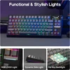 EPOMAKER belaidė mechaninė klaviatūra 75 proc. 81 mygtukas, silikoniniai klavišai, RGB, Hot Swap, 8000mAh, US QWERTY, G84 PRO
