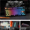 EPOMAKER belaidė mechaninė klaviatūra 75% RGB, 10000mAh, ekranas, hot-swap, TH80 V2 PRO