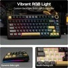 EPOMAKER belaidė mechaninė klaviatūra su RGB apšvietimu, 75 %, 5000 mAh, ekranas EA75 MAX