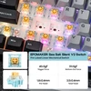 Epomaker belaidė mechaninė žaidimų klaviatūra su RGB, ekranu ir ratuku, 10000 mAh, 104 klavišai, TH108 PRO