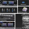 EPOMAKER ergonominė belaidė mechaninė klaviatūra Split70 su RGB, QMK/VIA, 71 klavišu ir PBT klavišais