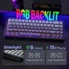 EPOMAKER F65 65% mechaninė tri-režimo RGB klaviatūra, juoda