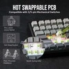 EPOMAKER F75 MAX belaidė mechaninė žaidimų klaviatūra 75% su TFT ekranu, US QWERTY, juoda
