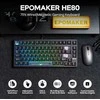 EPOMAKER HE80 laidinė žaidimų klaviatūra 75% Hall Effect, RGB, PBT, juoda