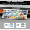 Epomaker mechaninė belaidė klaviatūra su joystick ir ekranu, 75% išdėstymas, 8000 mAh, RGB, RT85