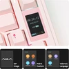 Epomaker mechaninė belaidė žaidimų klaviatūra RGB, 75% ANSI, 80 klavišų, TFT ekranas, Hot-Swap, Silent Cotton Candy, rožinė, EA75 MAX