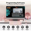 Epomaker mechaninė belaidė žaidimų klaviatūra RGB, 75% ANSI, 80 klavišų, TFT ekranas, Hot-Swap, Silent Cotton Candy, rožinė, EA75 MAX