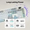 EPOMAKER mechaninė klaviatūra QK108 su ekranu, 104 klavišai, RGB, belaidė ir laidinė, balta