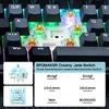 Epomaker mechaninė klaviatūra, vokiška ISO-DE QWERTZ, bevielė, 96%, RGB, numerių blokas, Hot-Swap, juoda