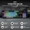 Epomaker pilno dydžio belaidė mechaninė klaviatūra su RGB, ekranėliu ir vokišku ISO-DE QWERTZ išdėstymu