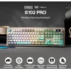 EPOMAKER S102 PRO membraninė žaidimų klaviatūra su Bluetooth, 2,4 GHz, USB-C ir RGB apšvietimu