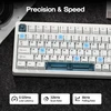 EPOMAKER žaidimų klaviatūra laidinė 75% Hall efektas 8000 Hz RGB HE80