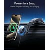 ESR HaloLock magnetinis bevielis automobilinis įkroviklis su laikikliu, 18 W, juodas