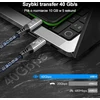 EUDOBEL 2 m USB-C Thunderbolt 4 kabelis, 240 W, 40 Gb/s, 8K, E-W0307
