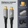 EUDOBEL 2 m USB-C Thunderbolt 4 kabelis, 240 W, 40 Gb/s, 8K, E-W0307