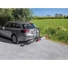 EUFAB dviračių laikiklis automobiliui ant kablio, aliuminis, 2 dviračiams, 50 kg, Crow Plus