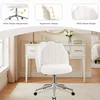 Eufurnibi ergonomiška kosmetinė kėdė apvalia nugara, reguliuojama, ratukais, bežinė, VCTD01