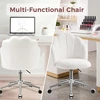 Eufurnibi ergonomiška kosmetinė kėdė apvalia nugara, reguliuojama, ratukais, bežinė, VCTD01