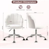 Eufurnibi ergonomiška kosmetinė kėdė apvalia nugara, reguliuojama, ratukais, bežinė, VCTD01