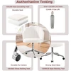 Eufurnibi ergonomiška kosmetinė kėdė apvalia nugara, reguliuojama, ratukais, bežinė, VCTD01