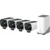 eufy Security eufyCam S3 Pro 4K lauko stebėjimo kamerų rinkinys su saulės panelėmis (4 kamerų komplektas)
