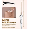 Exyvox keraminės garbanojimo žnyplės 9 mm, 120–220 °C, Rose auksinis curling irons