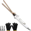 Exyvox keraminės garbanojimo žnyplės 9 mm, 120–220 °C, Rose auksinis curling irons