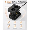 EYMUOBC ilgintuvas su 2 lizdais, 4 USB prievadais, USB-C 20 W ir 2 m laidu PWOST02