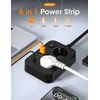 EYMUOBC ilgintuvas su 2 lizdais, 4 USB prievadais, USB-C 20 W ir 2 m laidu PWOST02