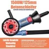 FANZTOOL betono šlifuoklis 1500 W, reguliuojamas greitis, 125 mm diskas, T formos rankena, modelis 01
