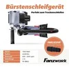 FANZWORK satinavimo mašina 1500 W, reguliuojamas greitis, priedai, dulkių jungtis, V2 rinkinys: žalvario, nailono ir švitrinio popieriaus priedai