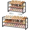 FAVOOSTY ištraukiamas metalinis batų stovas, 3 pakopų, reguliuojamas, juodas, SMA5020B-EU