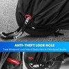 Favoto vandeniui atsparus motociklo uždangalas, 245 cm ilgis, UV apsauga, juodas-sidabrinis, Motorcycle-Cover-XXL