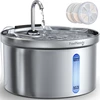 FEELNEEDY kačių geriamojo vandens fontanas iš nerūdijančiojo plieno, 3,5 l, FN-W08