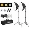 FGen 70 cm aštuonkampių softbox LED studijinio apšvietimo rinkinys, 120 W, su reguliuojamais stovais