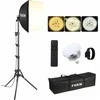 FGen LED softbox apšvietimo rinkinys 40x40 cm, 85 W su stovu 150 cm