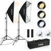 FGen LED studijinis softbox apšvietimo rinkinys, 2x 50x70 cm, 85 W, 2700–6400 K